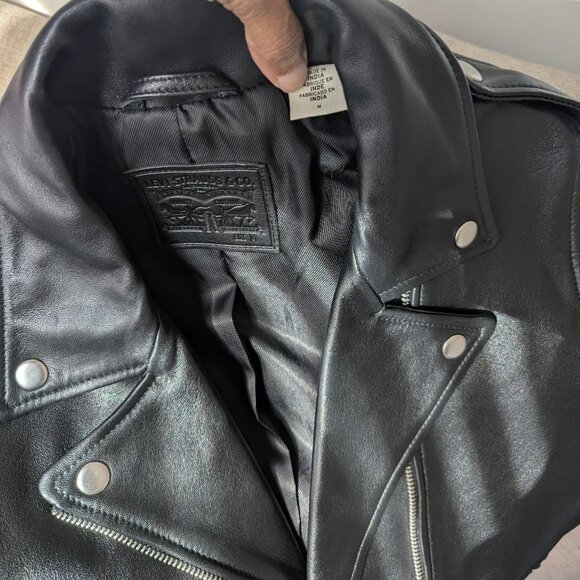 Levi's Sheep Leather Moto Jacket - Picture 9 of 13